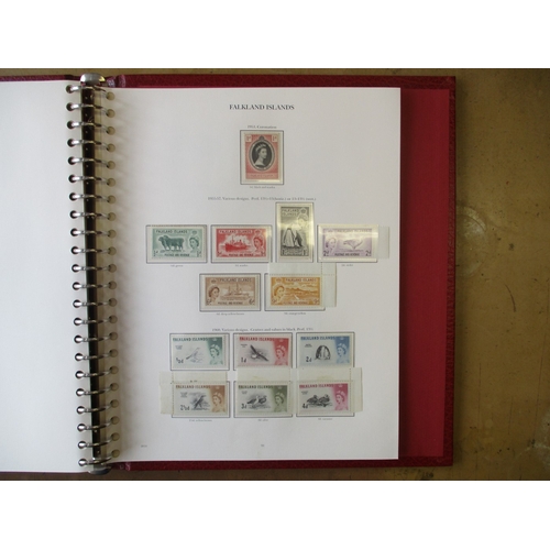 6 - BC QEII 1952-63 UM coln in 2 burgundy crown-embossed SG 'New Age' (22 ring) printed binders (vols 1 ... 