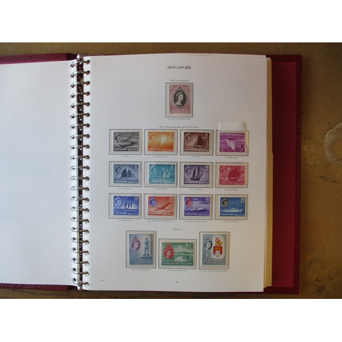 8 - BC QEII 1952-62 UM coln in 2 burgundy crown-embossed SG 'New Age' (22 ring) printed binders (vols 5 ... 