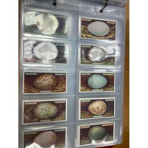 39 - Collection in 8 albums with complete sets including Ogdens Birds Eggs (cut outs), Foreign Birds, Pla... 