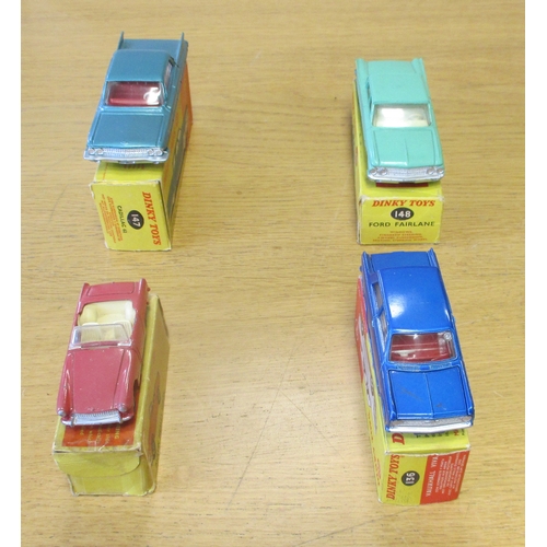 483 - Dinky. Earlier collection of cars, generally good to good plus in fair to good boxes including Austi... 