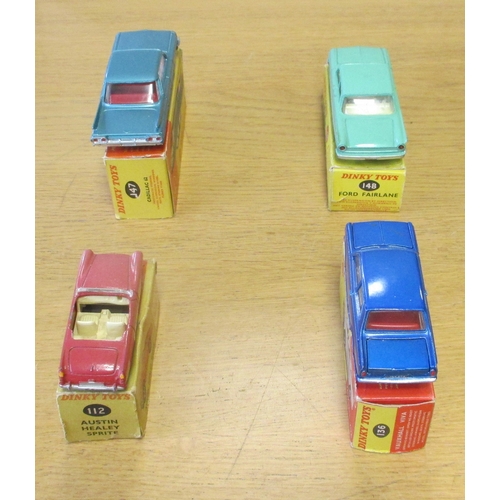 483 - Dinky. Earlier collection of cars, generally good to good plus in fair to good boxes including Austi... 