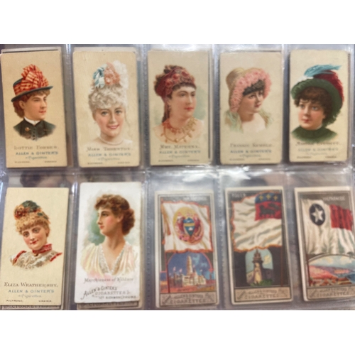 73 - Collection in album of part sets including ranges from Ginter City Flags, Racing Colours of The Worl... 