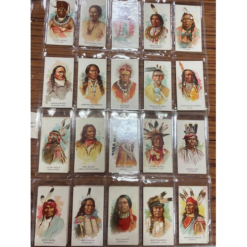 75 - Allen & Ginter. Complete set in plastic sleeves Celebrated American Indian Chiefs generally fair to ... 