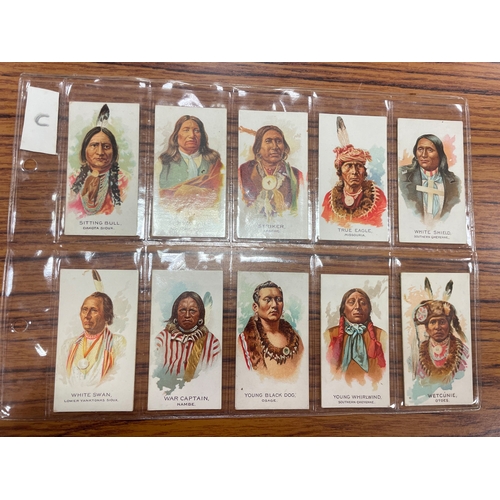 75 - Allen & Ginter. Complete set in plastic sleeves Celebrated American Indian Chiefs generally fair to ... 