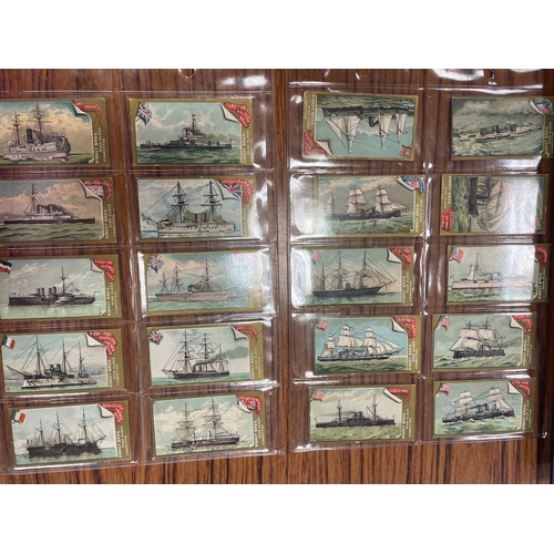 87 - Kinney. Complete set in plastic sleeves Naval Vessels of The World generally fair to good. Cat. £750... 