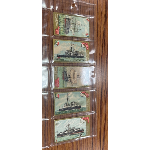 87 - Kinney. Complete set in plastic sleeves Naval Vessels of The World generally fair to good. Cat. £750... 