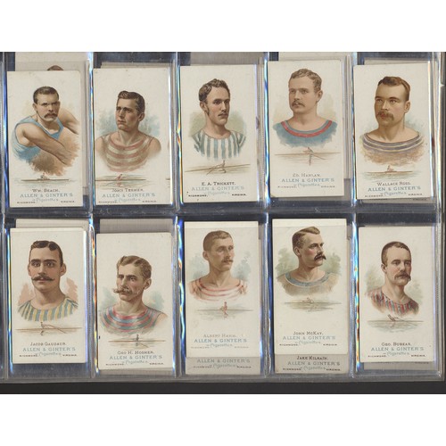 77 - Allen & Ginter. Complete set in plastic sleeves with The Worlds Champions (1st) generally fair to go... 