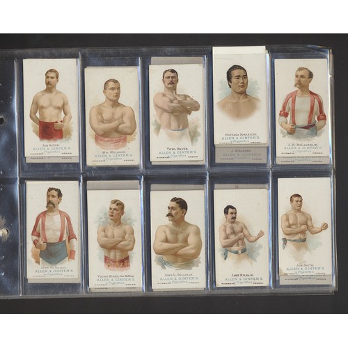 77 - Allen & Ginter. Complete set in plastic sleeves with The Worlds Champions (1st) generally fair to go... 