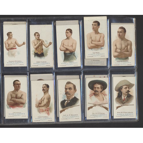 77 - Allen & Ginter. Complete set in plastic sleeves with The Worlds Champions (1st) generally fair to go... 