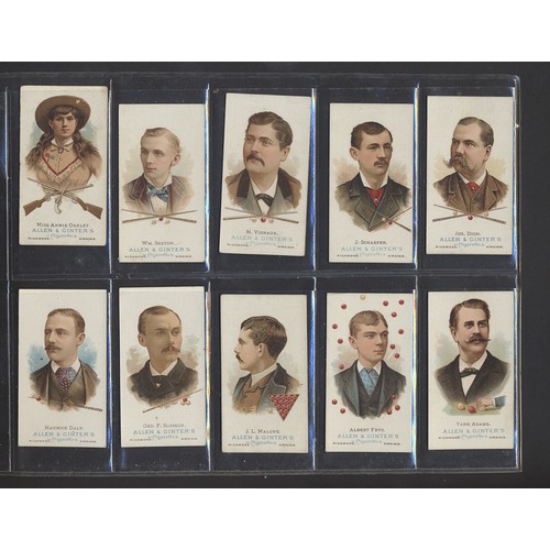 77 - Allen & Ginter. Complete set in plastic sleeves with The Worlds Champions (1st) generally fair to go... 