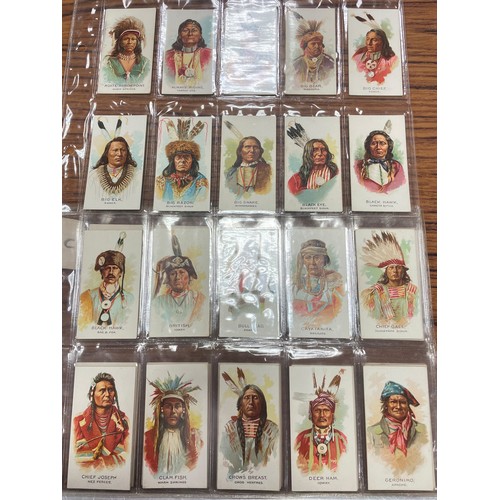 75 - Allen & Ginter. Complete set in plastic sleeves Celebrated American Indian Chiefs generally fair to ... 