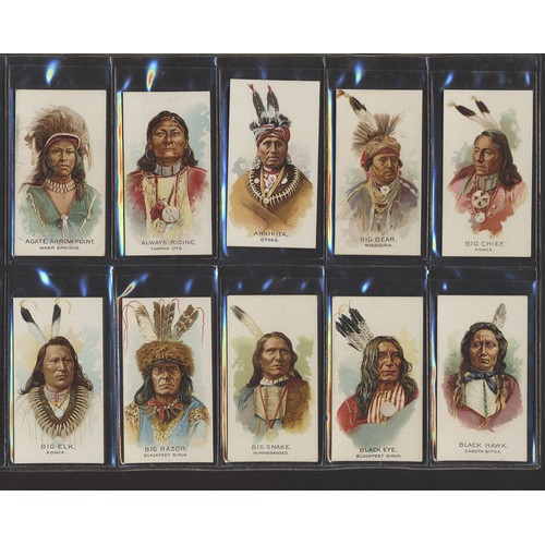 75 - Allen & Ginter. Complete set in plastic sleeves Celebrated American Indian Chiefs generally fair to ... 