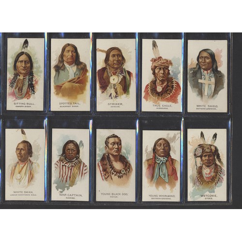 75 - Allen & Ginter. Complete set in plastic sleeves Celebrated American Indian Chiefs generally fair to ... 