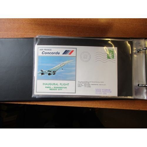 137 - Aviation. Interesrting Concorde covers coln in 3 Merlin cover albums, incl British Airways first fli... 