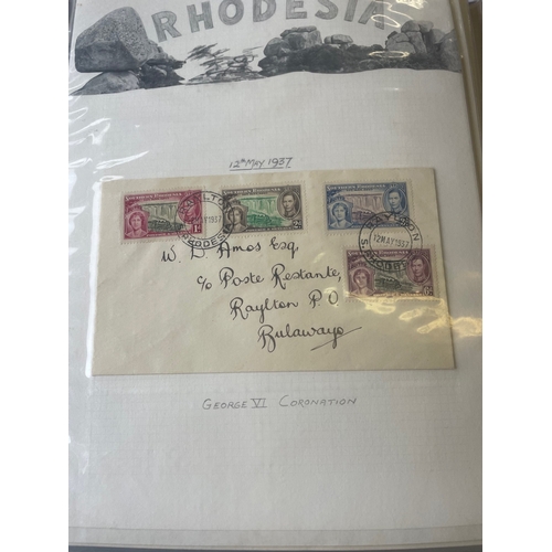 197 - Rhodesia. Mint and used coln in albums and loose with covers and issues plus some GB and BC content,... 