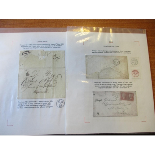 397 - Channel Islands. Postal history coln with a range from QV-QEII, incl Alderney, Guernsey, Jersey with... 