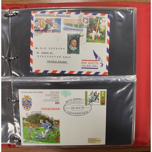 19 - Worldwide, broad, early-middle period covers and postcards coln in 7 binders. Incl China 1933 Shangh... 