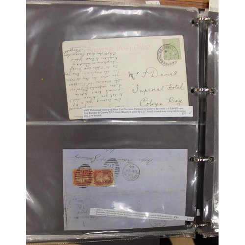 19 - Worldwide, broad, early-middle period covers and postcards coln in 7 binders. Incl China 1933 Shangh... 