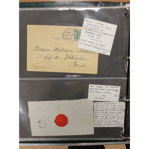 19 - Worldwide, broad, early-middle period covers and postcards coln in 7 binders. Incl China 1933 Shangh... 