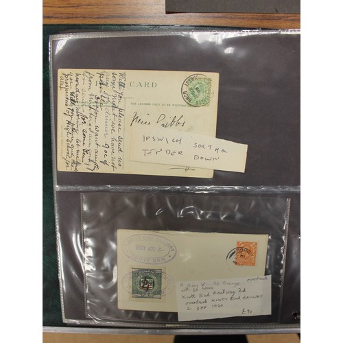 19 - Worldwide, broad, early-middle period covers and postcards coln in 7 binders. Incl China 1933 Shangh... 