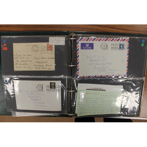 19 - Worldwide, broad, early-middle period covers and postcards coln in 7 binders. Incl China 1933 Shangh... 