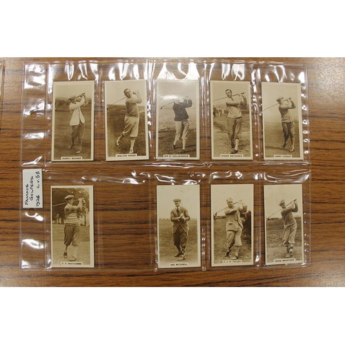 57 - Millhoff. Incomplete set in plastic sleeves Famous Golfers (25) generally fair to good. (See photo) ... 