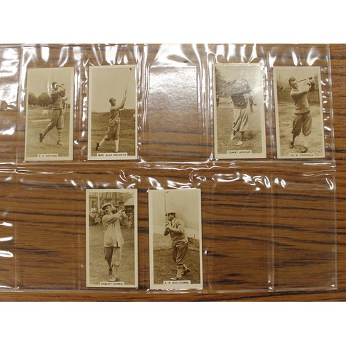 57 - Millhoff. Incomplete set in plastic sleeves Famous Golfers (25) generally fair to good. (See photo) ... 