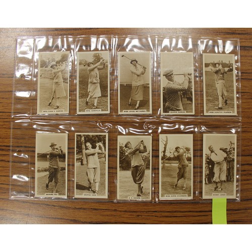 57 - Millhoff. Incomplete set in plastic sleeves Famous Golfers (25) generally fair to good. (See photo) ... 