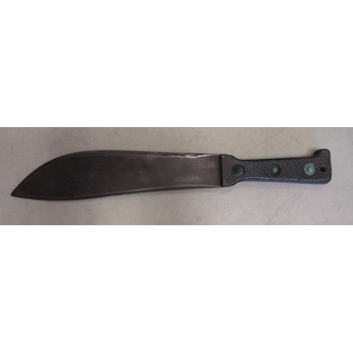 98 - 1943 Martindale Paratrooper Machete made for use in Far East, double edged blade marked MARTINDALE/b... 