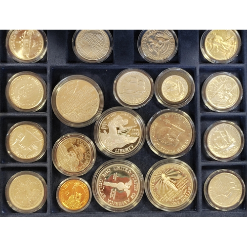 982 - USA. Collection of mostly proof and uncirculated coins in Westminster box with commemoratives and do... 