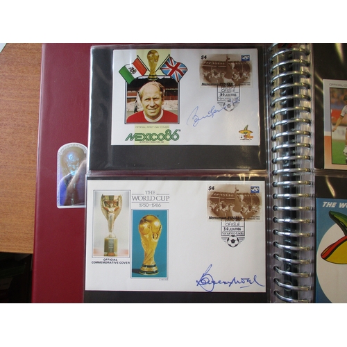 133 - Football.  World cup Masterfile in 3 ring binders relating to Mexico 1986. Also incl further ring bi... 