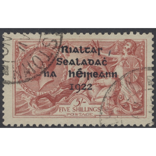 171 - Ireland. 1922 (17 Feb-July) Dollard ovpt Seahorse Hi Vals set, FU, odd nibbled perf and some pencil ... 