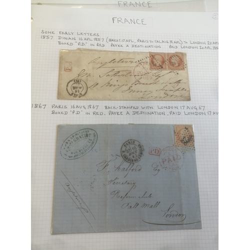 210 - France. Early-modern mixed cond. M/U coln in  ring binder. Early used ranges incl Ceres and Napoleon... 