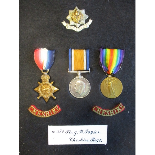 1 - Range which are mounted in frames, some with cap badges (glass will not be posted but backings remov... 