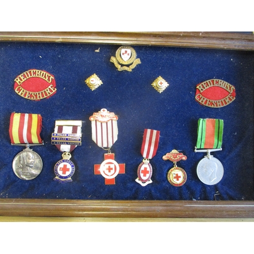 1 - Range which are mounted in frames, some with cap badges (glass will not be posted but backings remov... 