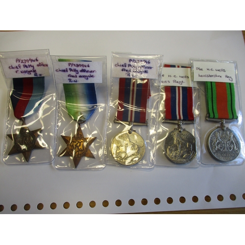 11 - Mixed range marked in individual medal sleeves but without provenance with:
WW1 BWM to 8650 Pte W.B.... 