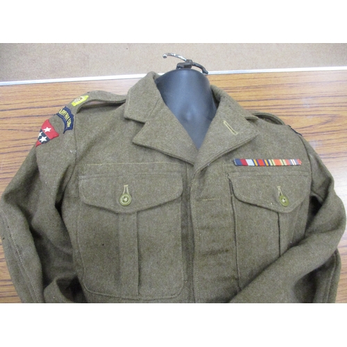 164 - Uniform range including RAPC Major's khaki battle dress jacket, No 2 Dress jacket & trousers, leathe... 