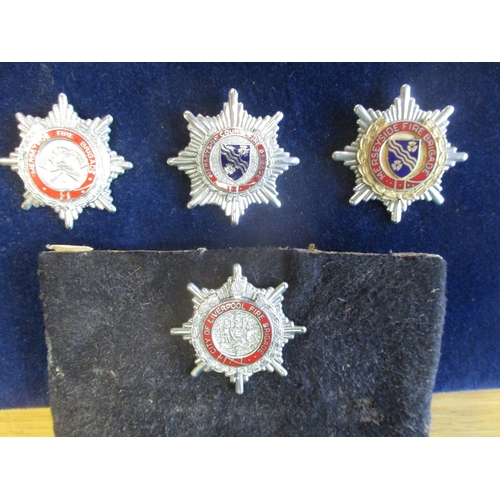 167 - Collection of Fire Brigade badges from the North West with Merseyside, Bootle, Liverpool, Birkenhead... 