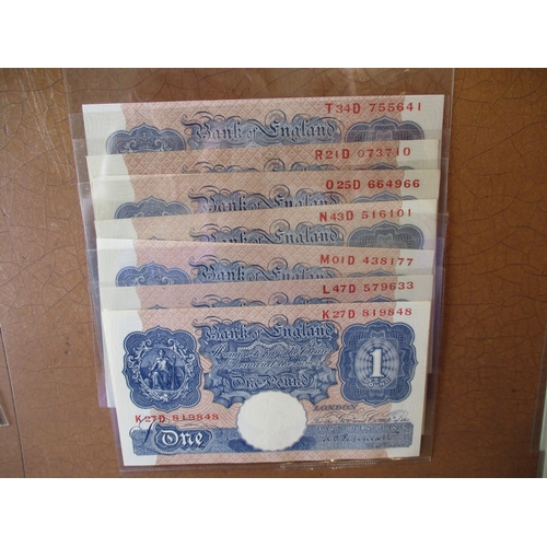 223 - K.O. Peppiatt. 1940 £1 blue complete collection of different lettered prefixes A08D to Z01D includin... 