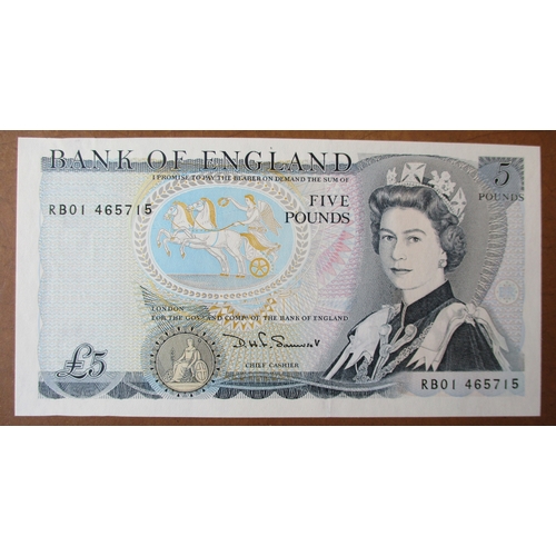 255 - D.H.F. Somerset. £5 wider thread uncirculated range with RA01 first run, RB01, RC01 and RC90 last ru... 