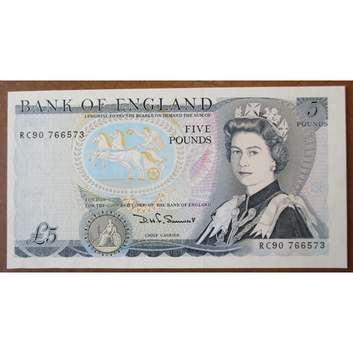 255 - D.H.F. Somerset. £5 wider thread uncirculated range with RA01 first run, RB01, RC01 and RC90 last ru... 