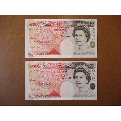 356 - M.V. Lowther. £50 range with K28 about uncirculated, M01 and L61 column sort uncirculated, M35 last ... 