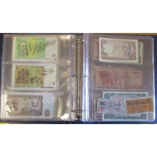 387 - Collection of banknotes in folder, majority from Scotland, generally fine to extremely fine, include... 