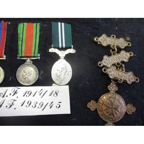 41 - WW1 BWM, Victory Medal, 1939-1945 Star, Defence Medal, BWM and KGVI Air Efficiency Award to 858931 C... 