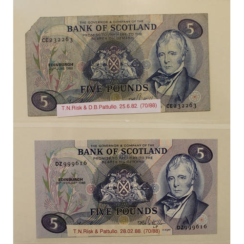 451 - Scotland. Bank of Scotland collection of £5's generally fair/ fine with 1951, 52, 53, 55(2), 56, 57(... 