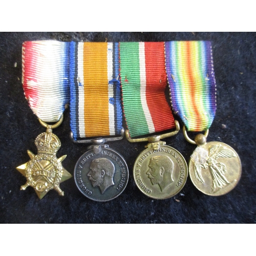 47 - 1914-15 Star trio to Lt Commr W.T. Hughes R.N.R. with a Mercantile Marine War Medal re-named in neat... 