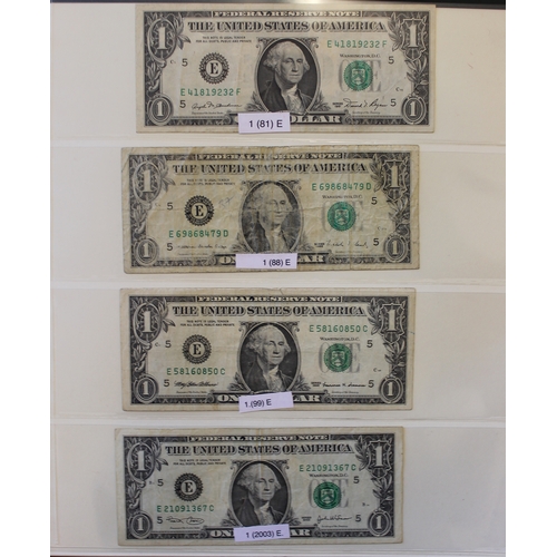 481 - USA. 2000's collection in album generally fine to very fine with $10 (12), $20 (11) and $50 etc. (V)