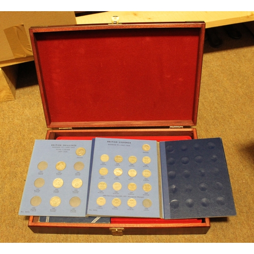 488 - Milled silver collection in trays etc, generally fair/ fine with crowns 1820, 1821, 1890, 1896, doub... 