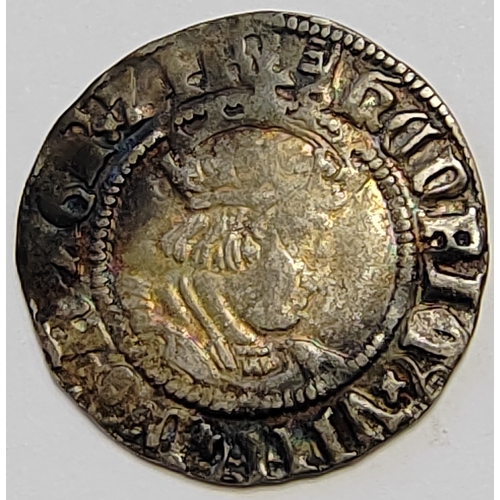 544 - Henry VIII. Archb. Lee (1531 - 44) half groat, EL beside shield, mintmark key fine, (S.2348), plus r... 