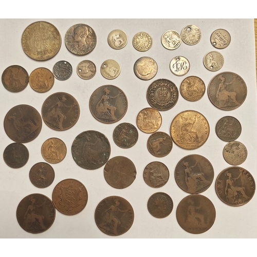 553 - Victoria collection generally fair to fine including  half crown 1889, 3d, pennies and farthings etc... 